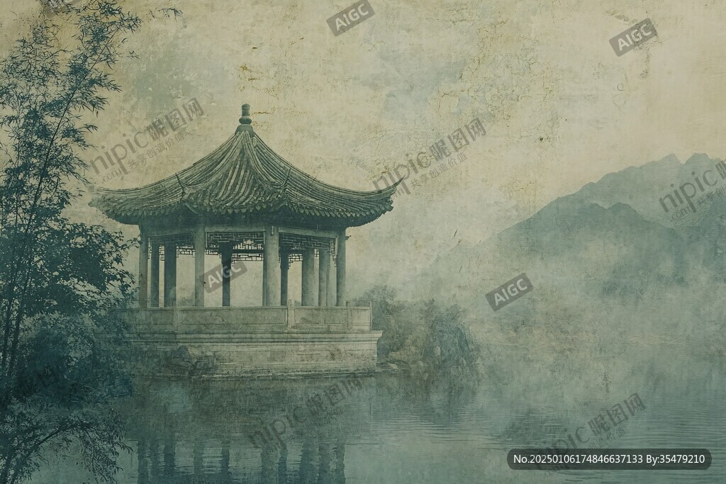古亭水彩画