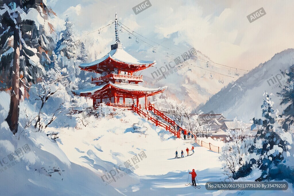 风景厚涂