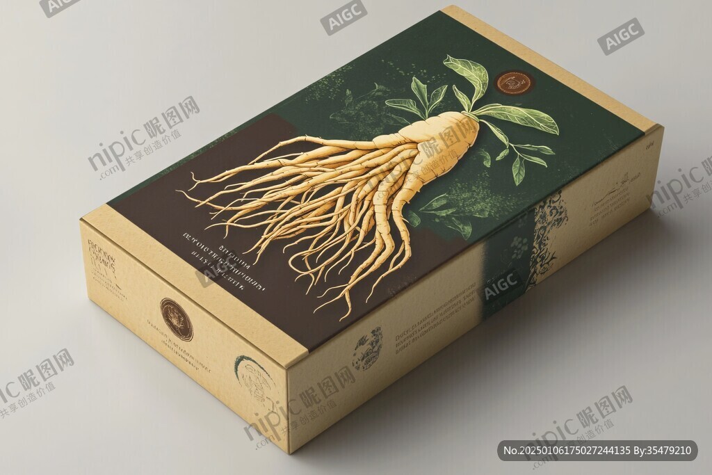 人参插画包装