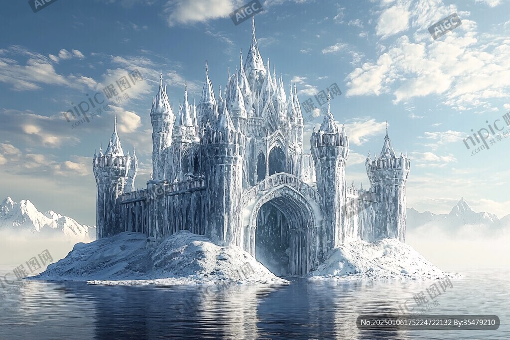 冰河旁荒废城堡