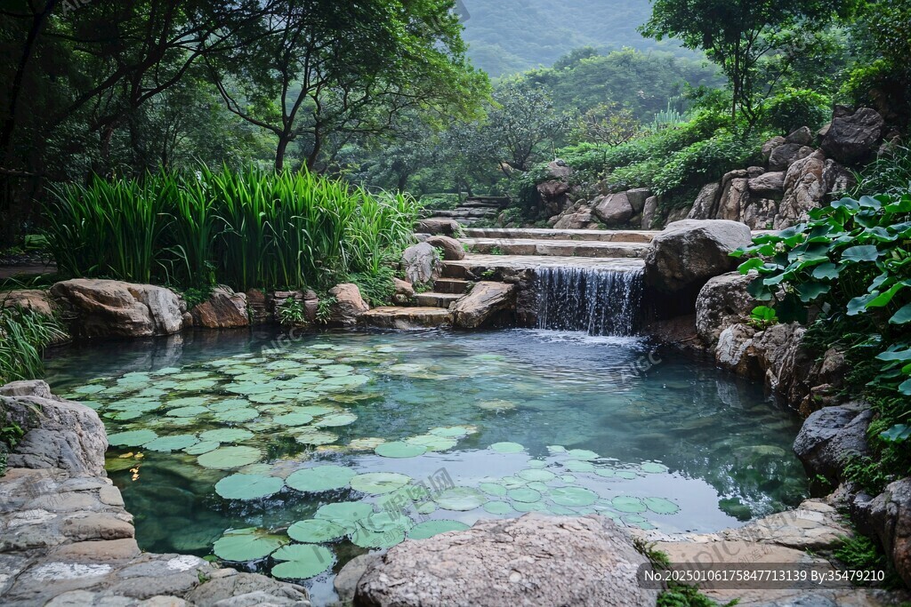 绿荫泡池水池