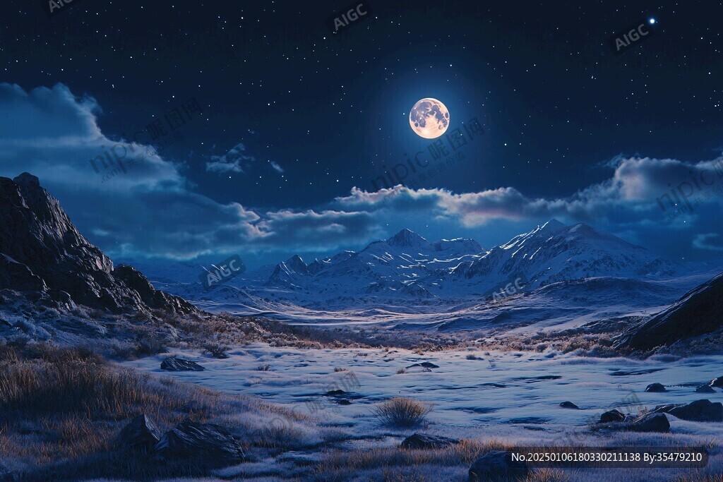 蓝月夜梦幻唯美奇幻