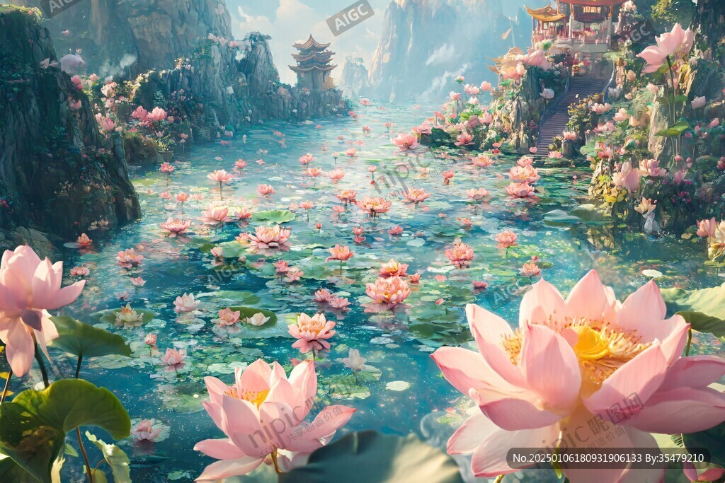 荷花大场景