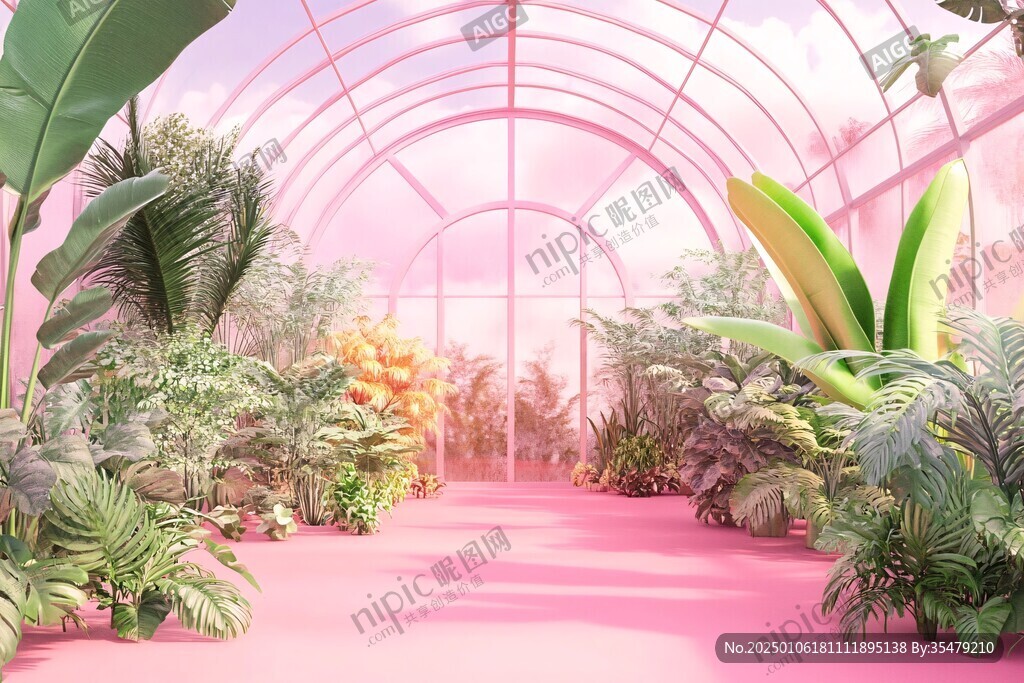 粉色森系舞台