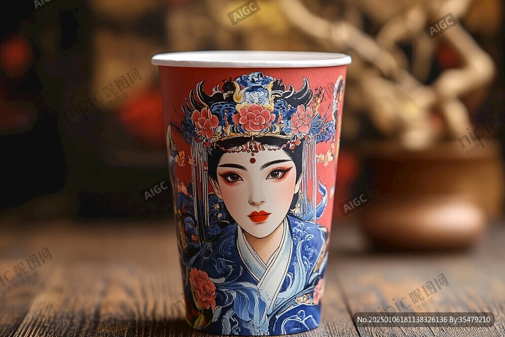 彝族元素纸杯