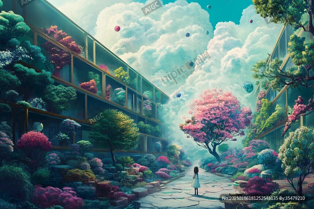 粉红色的超现实世界