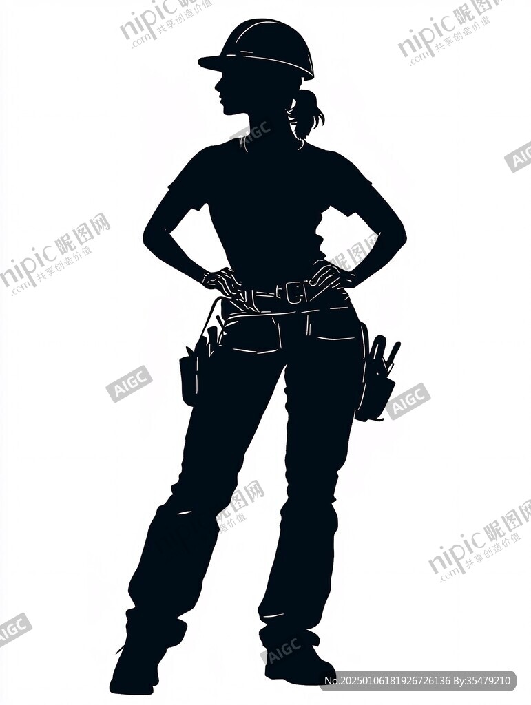 护边女人剪影