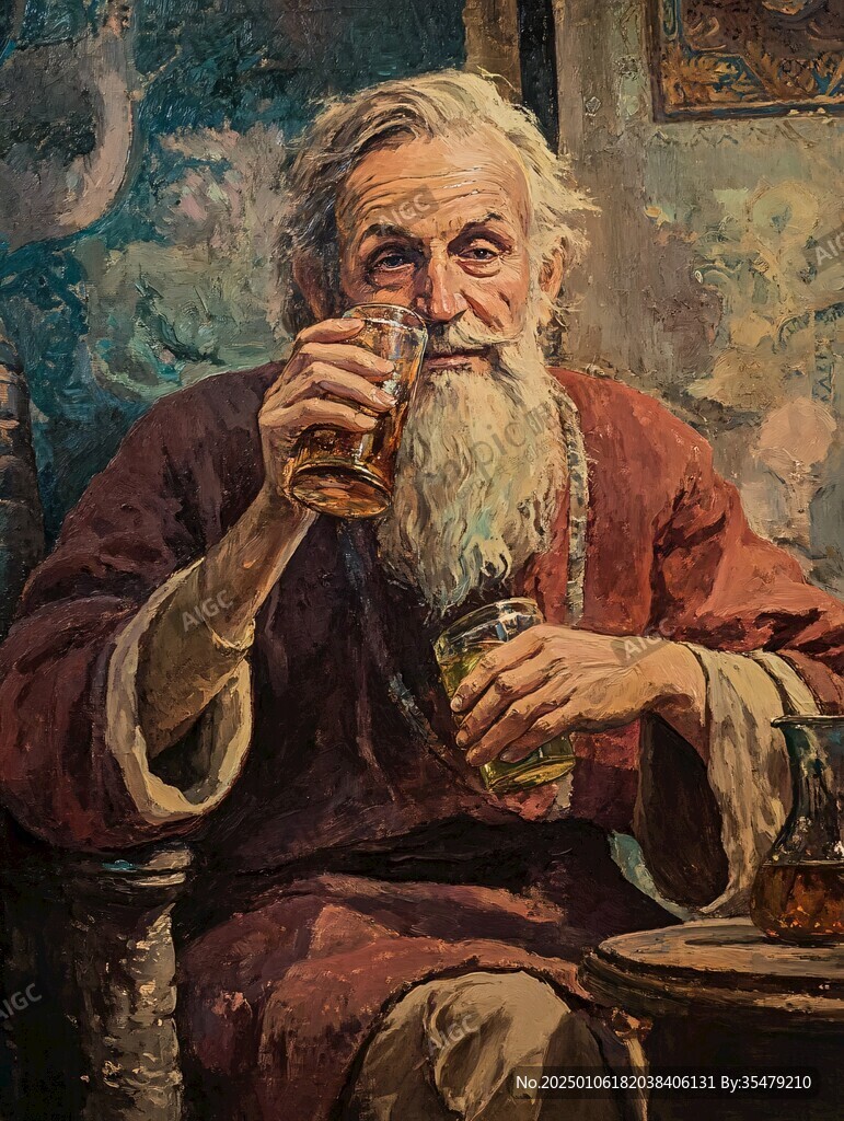 喝酒装饰画