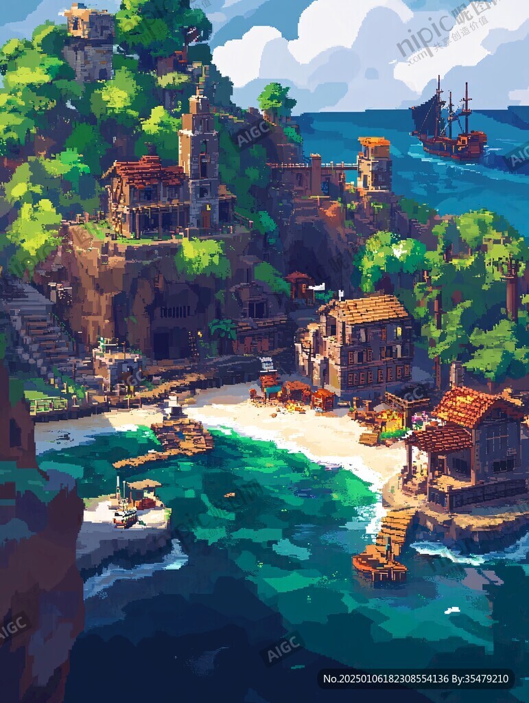 仙螺岛插画