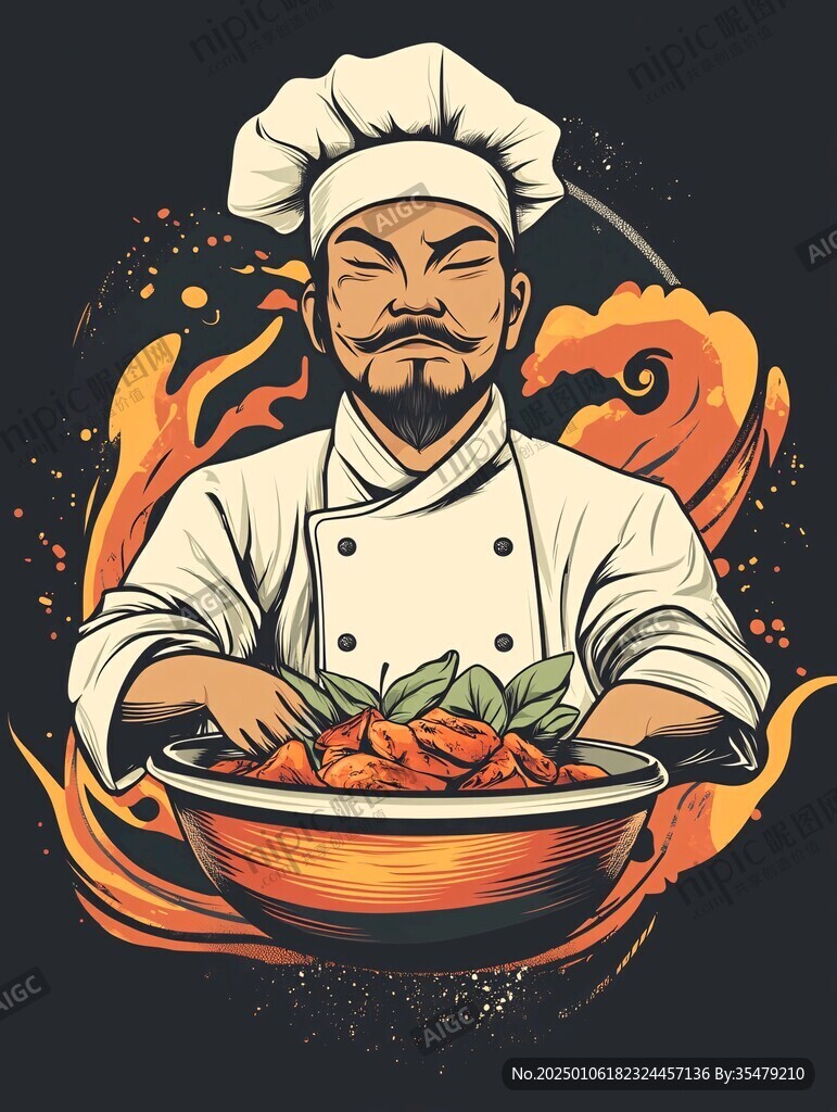 燃面插画