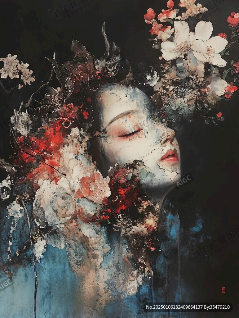 半面妆人物