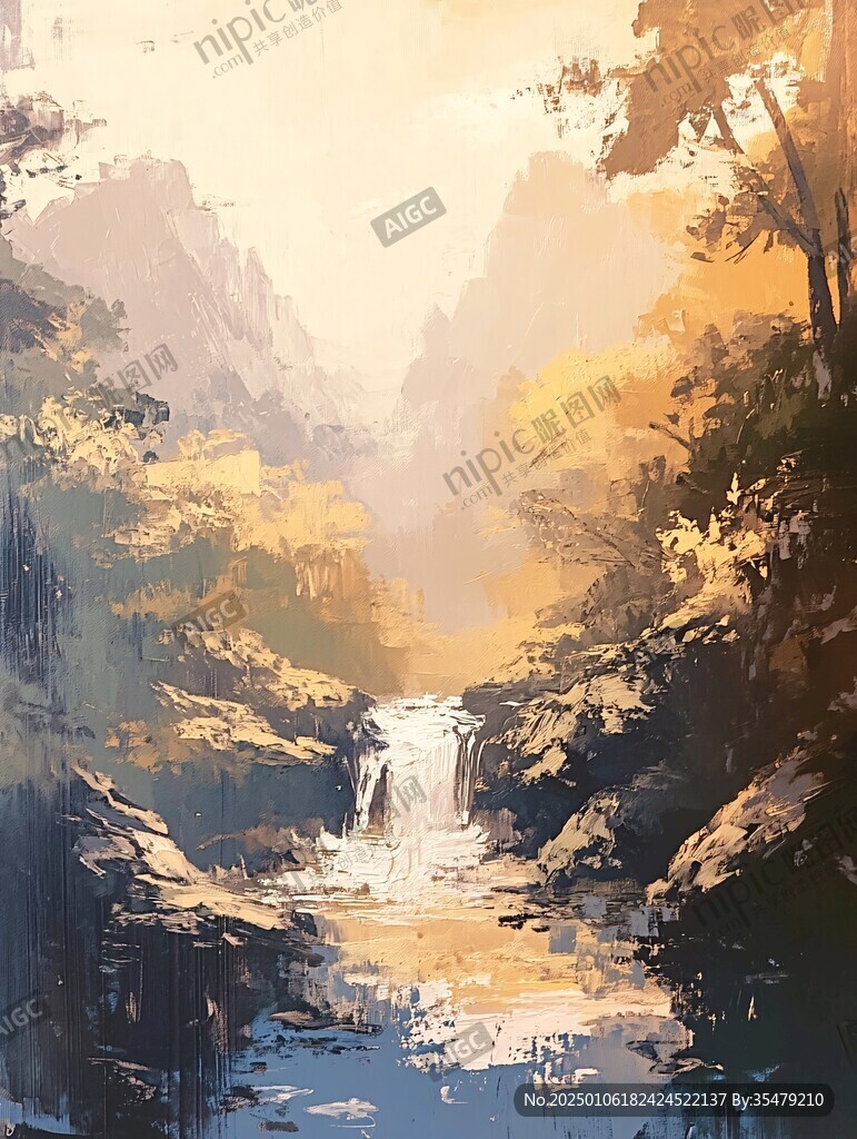 风景厚涂
