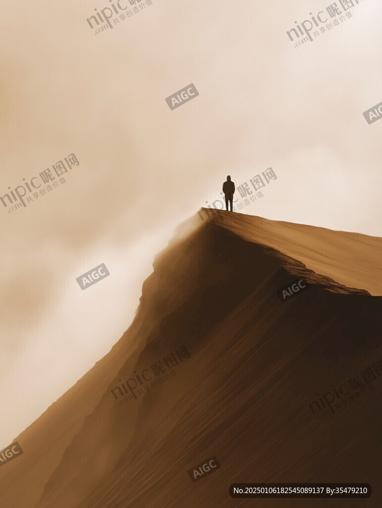 夕阳下的独行者
