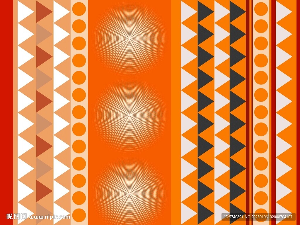几何地毯画