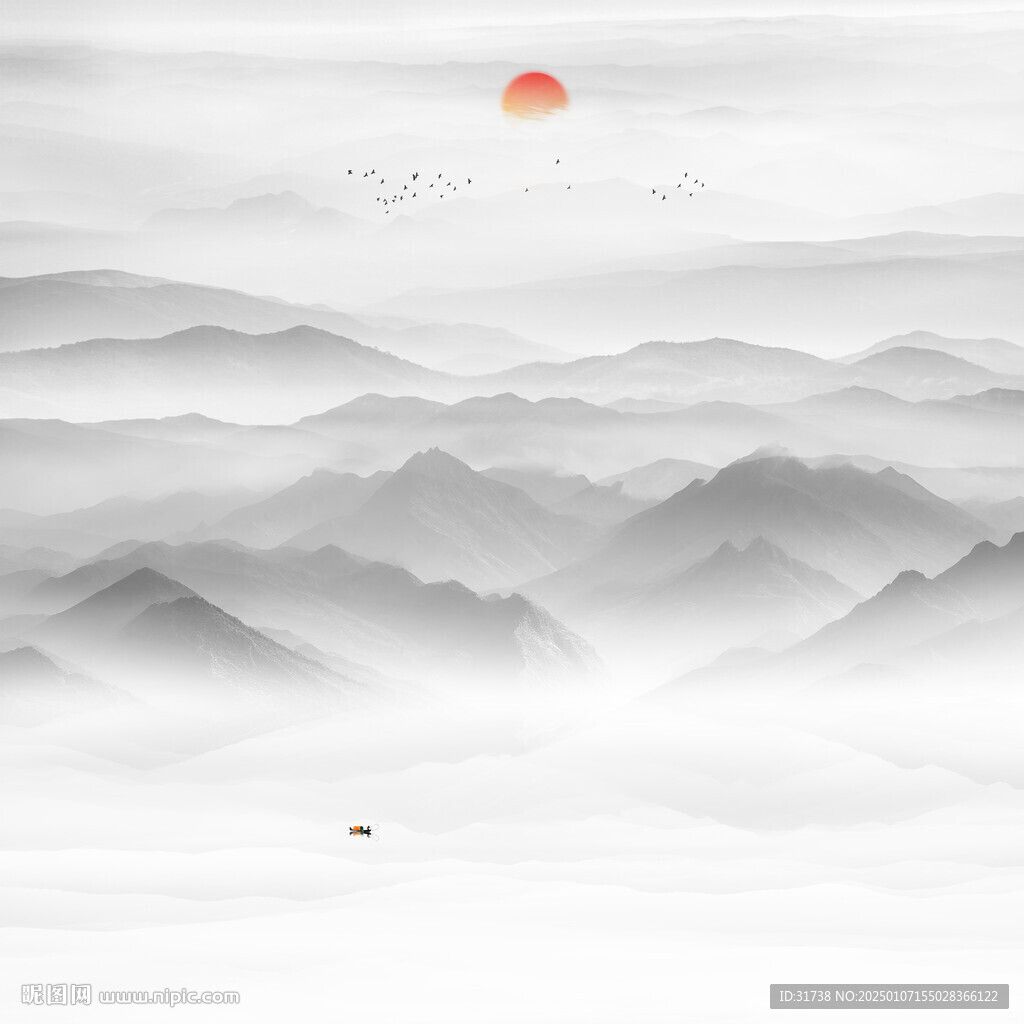 水墨山水画