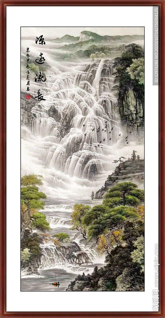 国画装饰画客厅山水画
