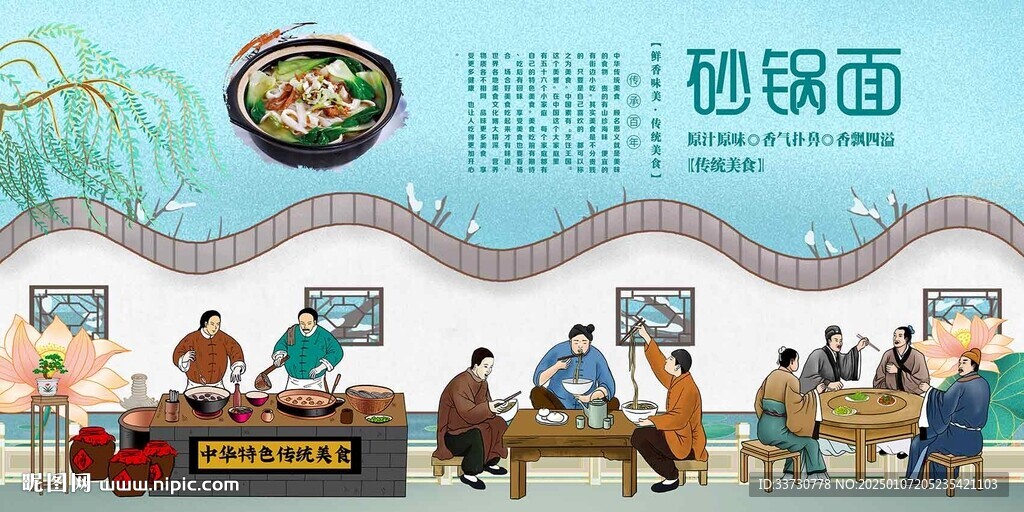 砂锅面