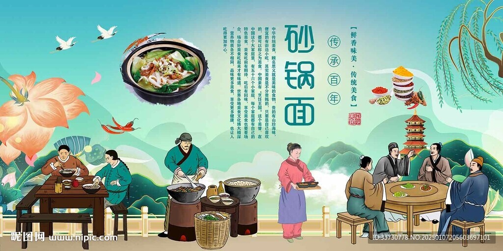 砂锅面