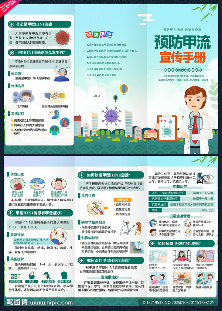 甲流三折页