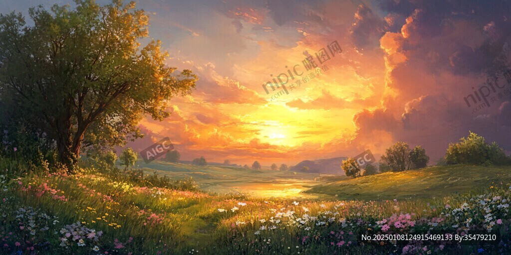 宽屏风景画