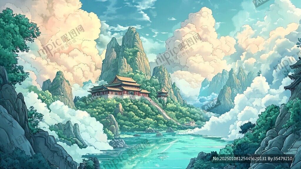 武当山插画