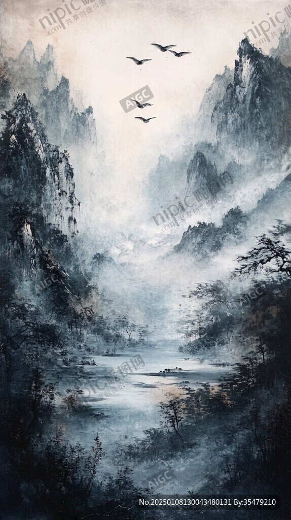 壁纸水墨山水