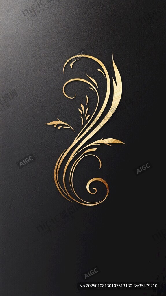 高端豪华金色logo