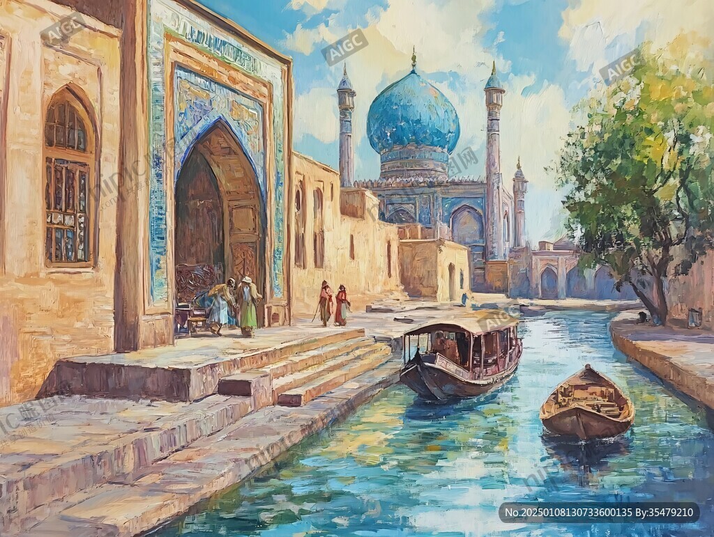 泰姬陵油画