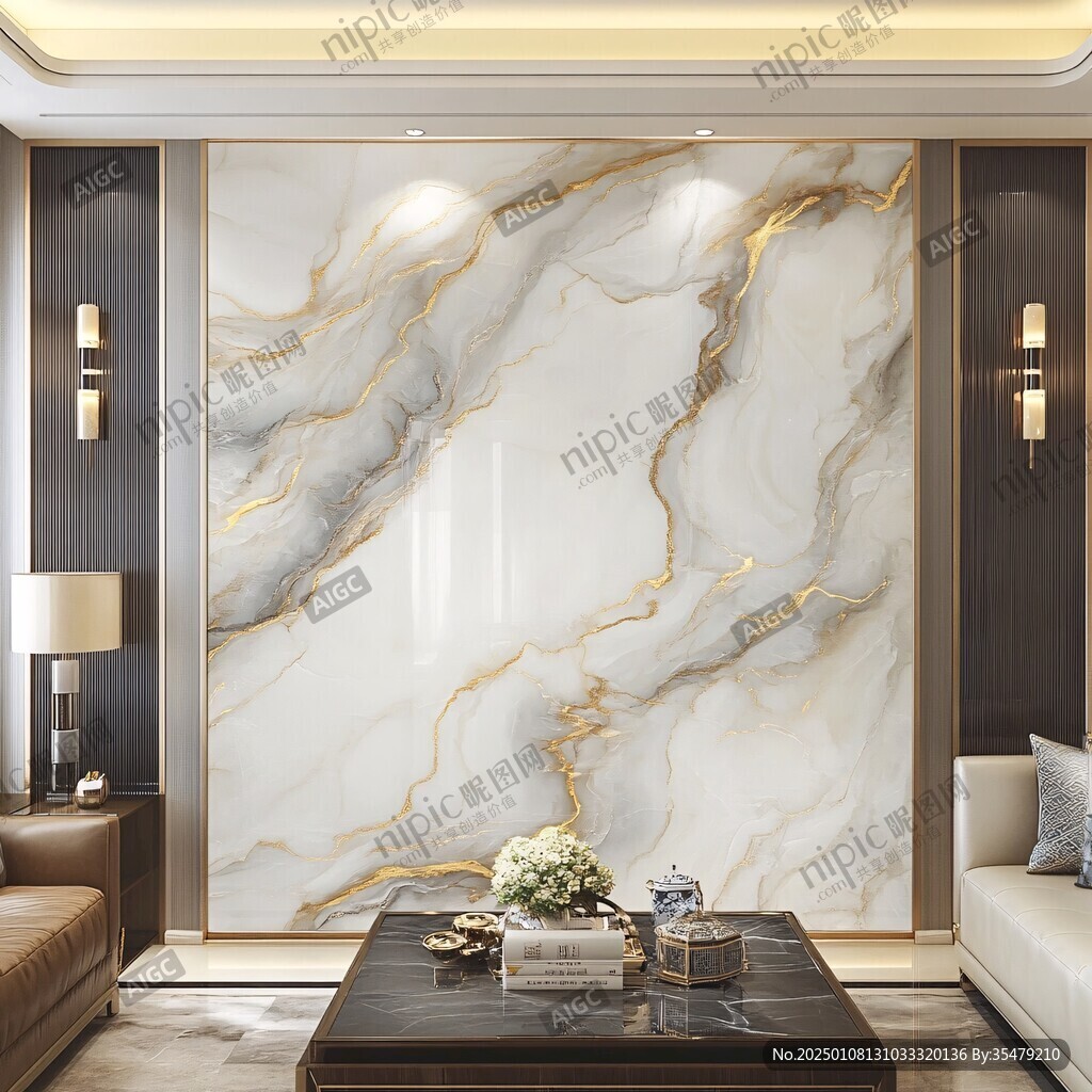 轻奢大理石背景墙