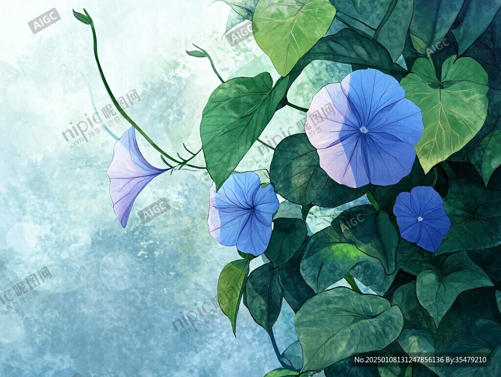 牵牛花插画