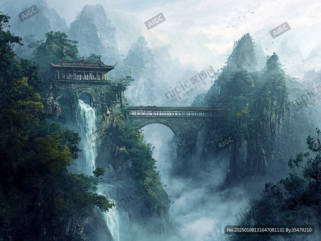 古风山水场景
