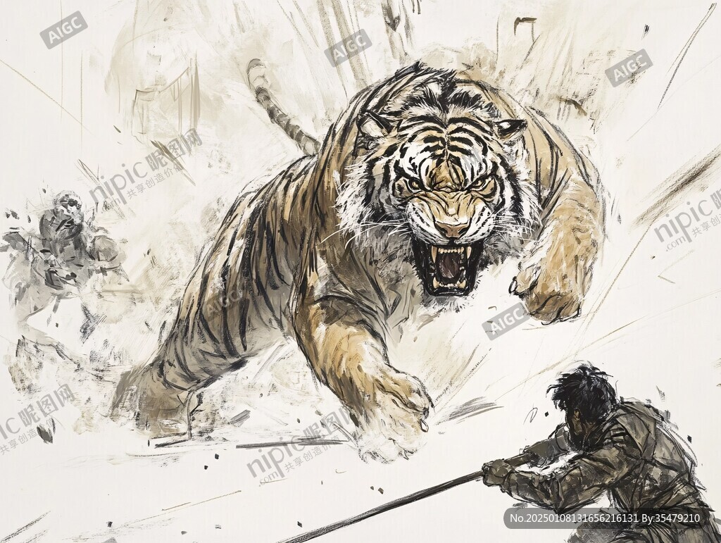 武松打虎插画