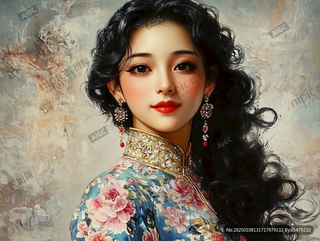 维吾尔美女插画