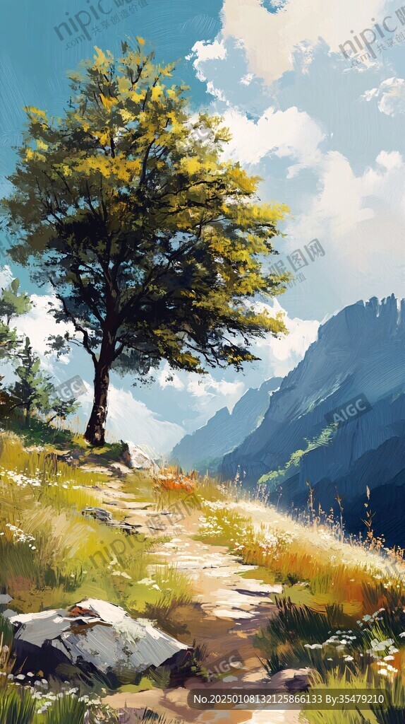 风景厚涂