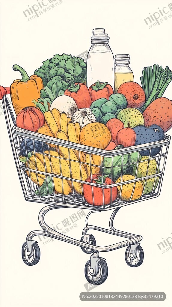 购物车插画