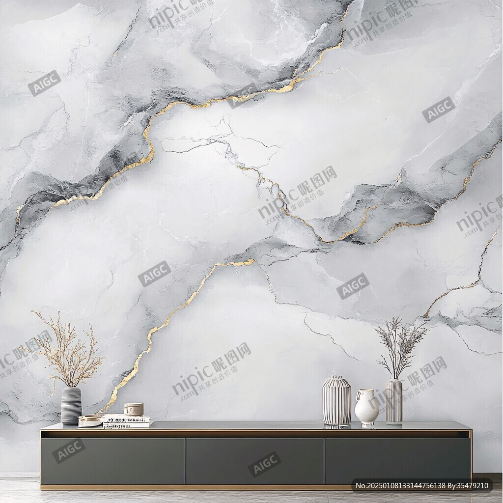 现代北欧大理石背景墙