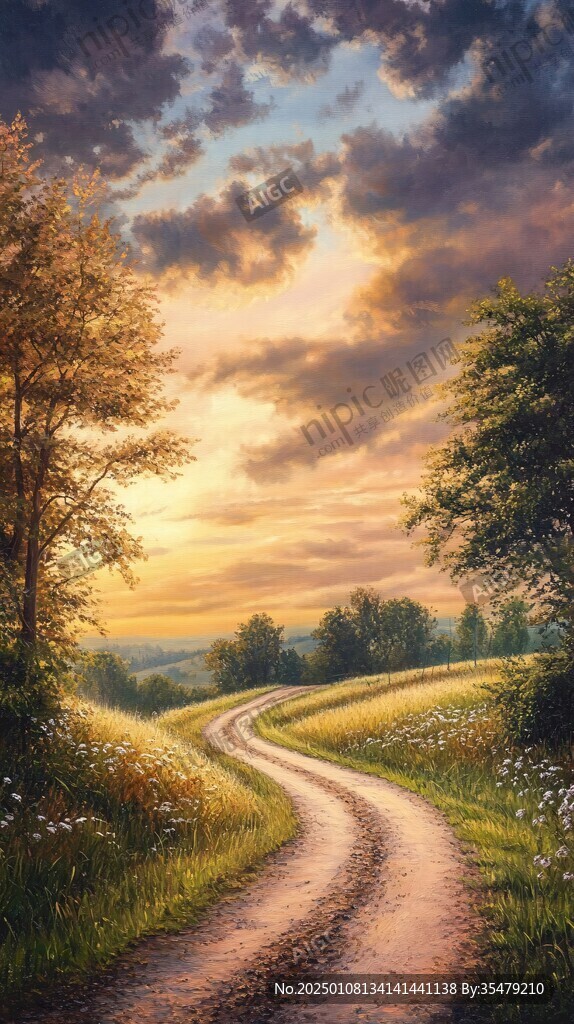 唯美夕阳小路