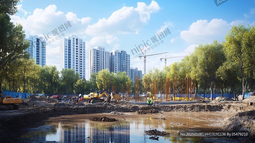 施工工地全景