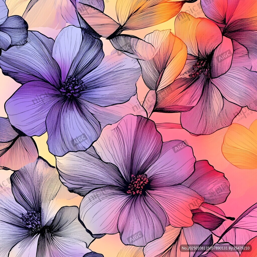 炫彩花朵壁纸