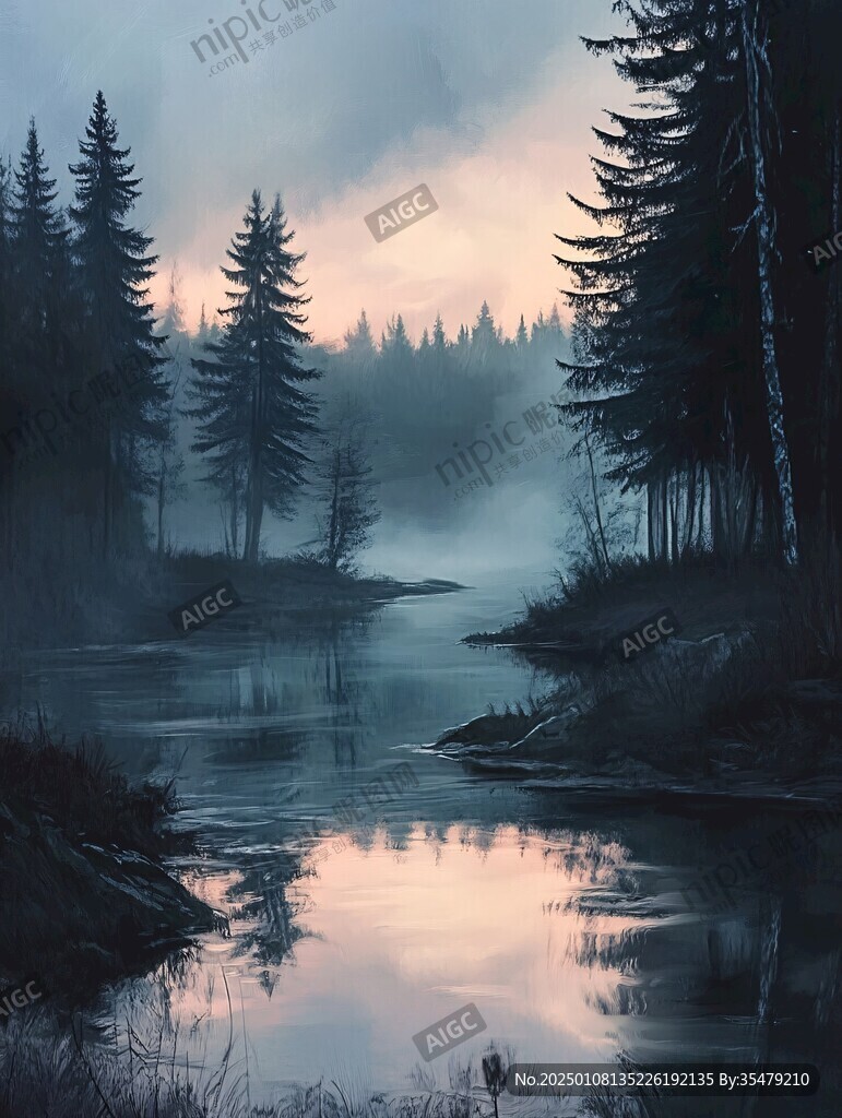 风景厚涂