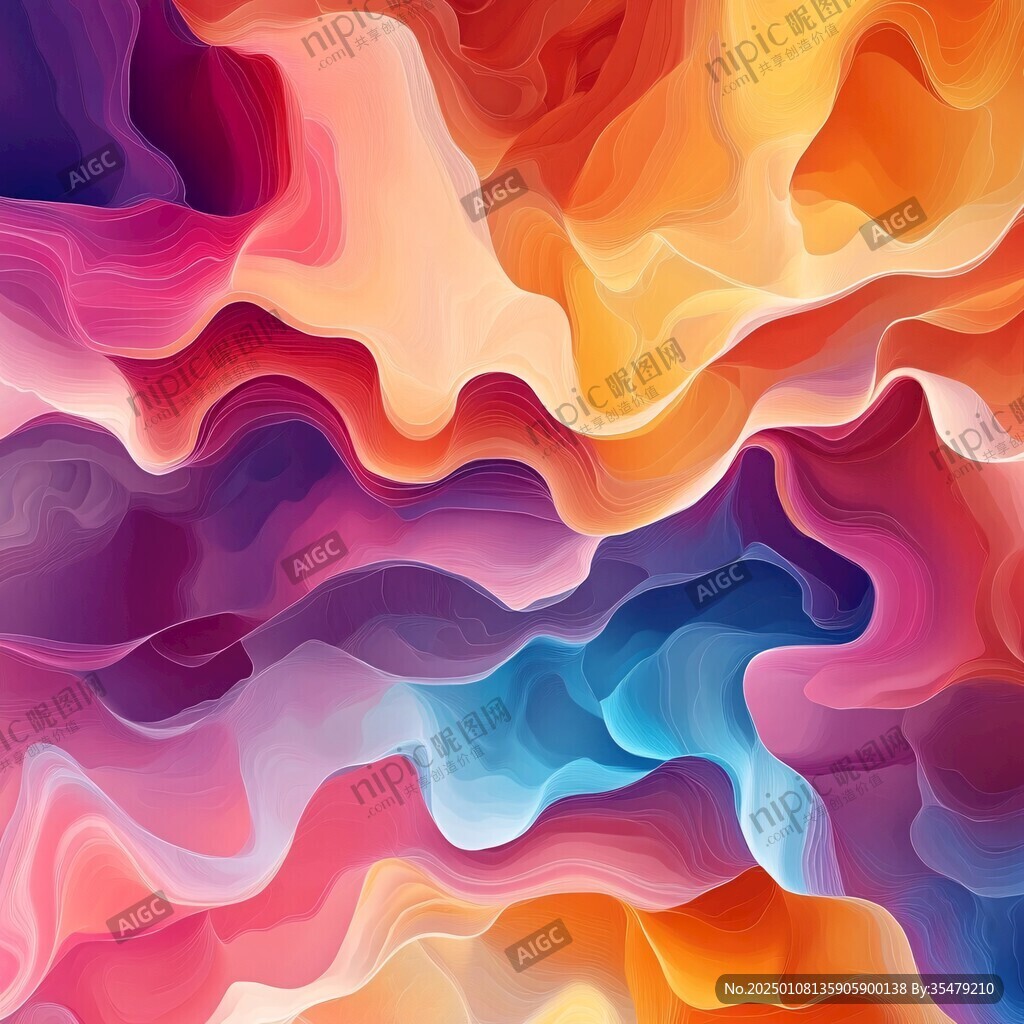 肌理彩色流体背景