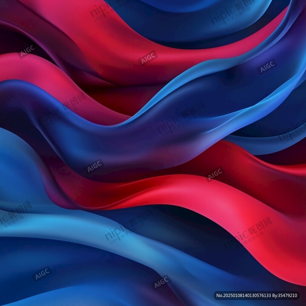 简约大气红色蓝色