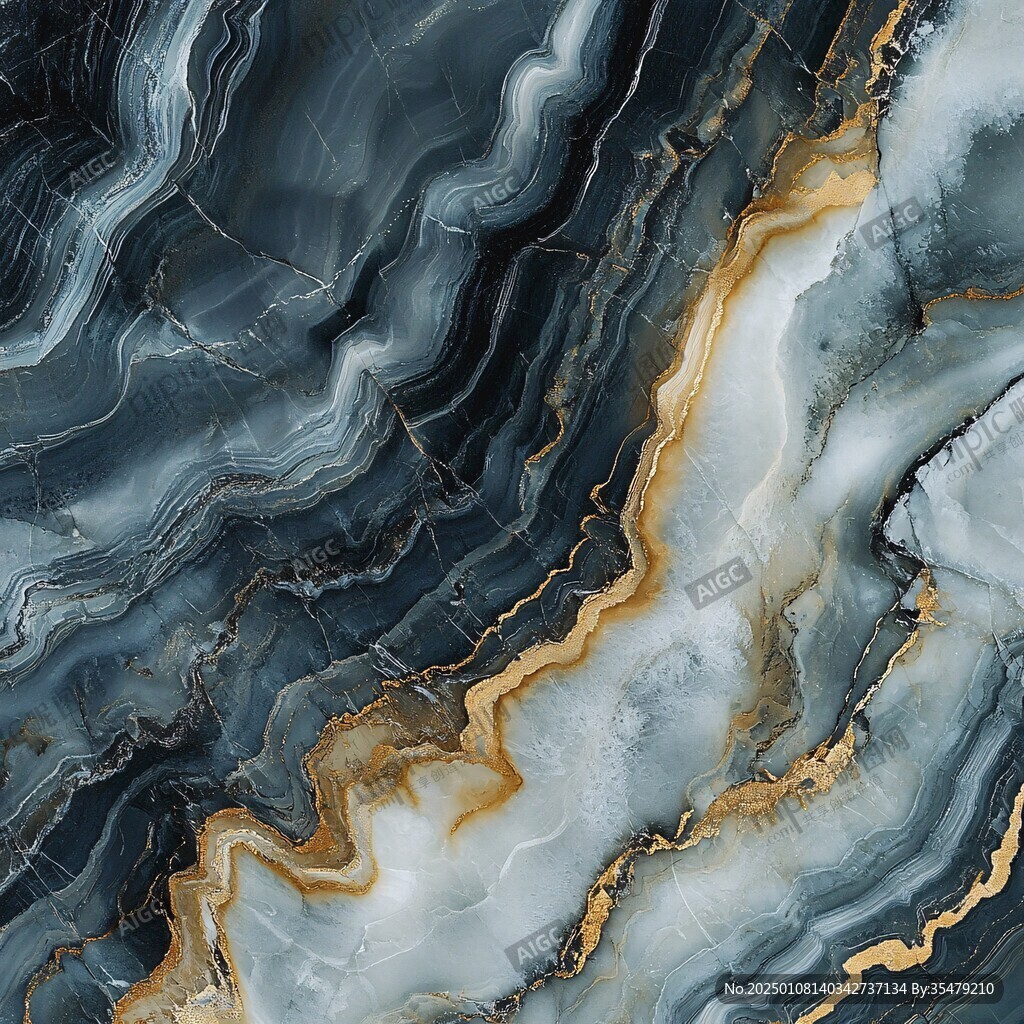 渐变抽象流体装饰画