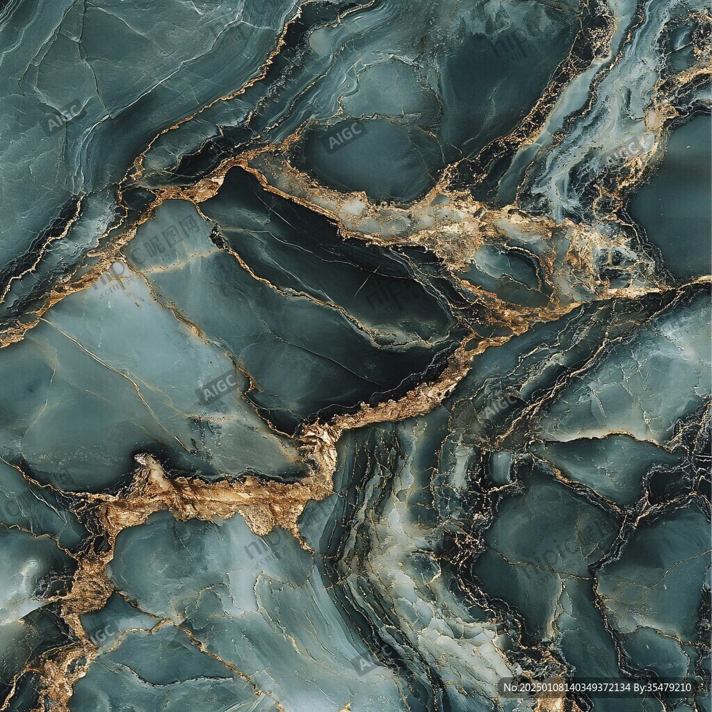 蓝色透光大理石装饰画