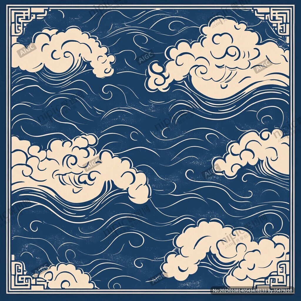 古典云水纹