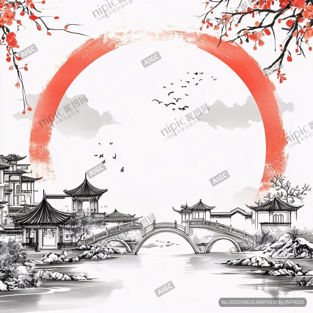 江南风城市背景