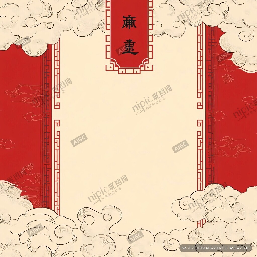 红色圣旨手绘