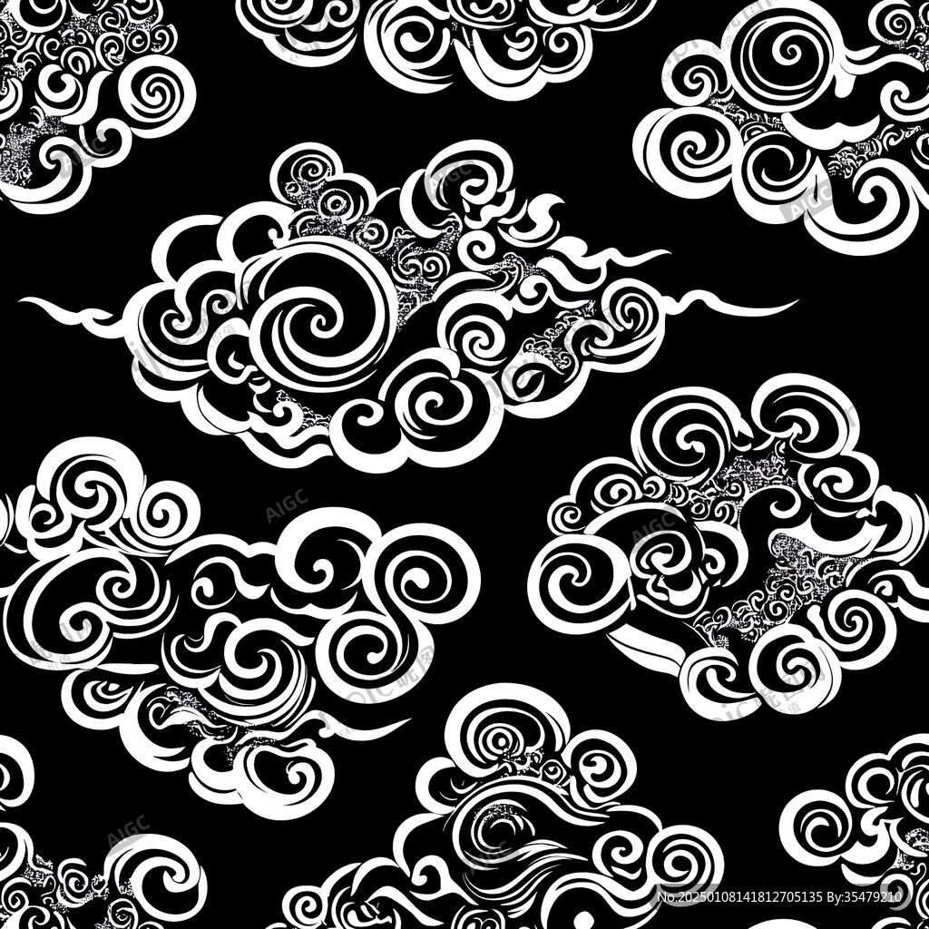 暗纹云团贵气云纹图案