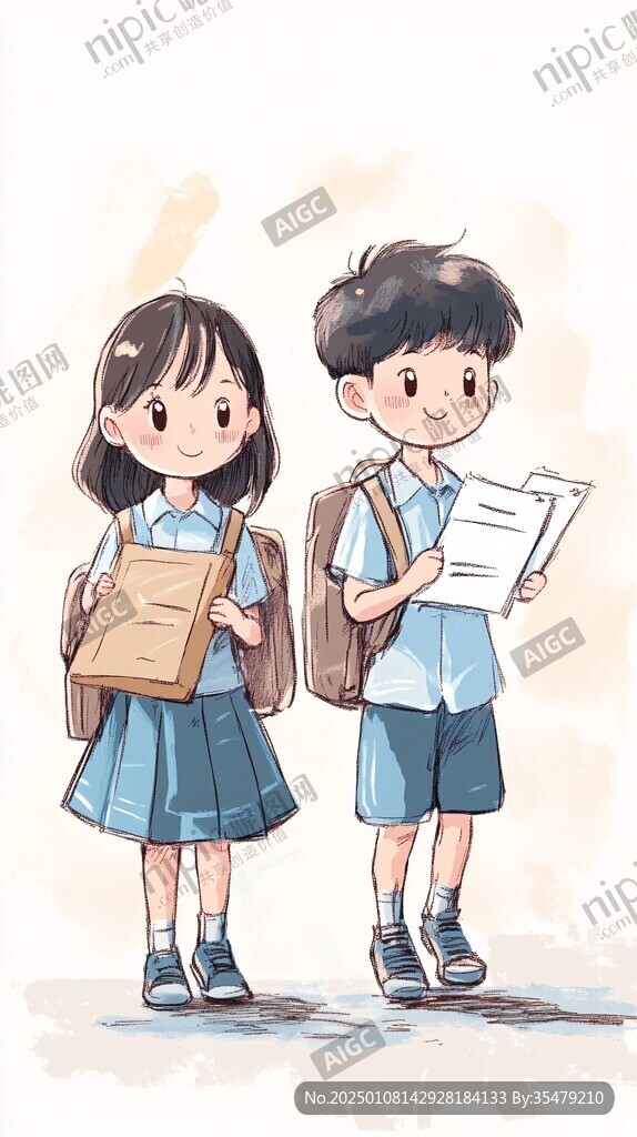 插画小学生