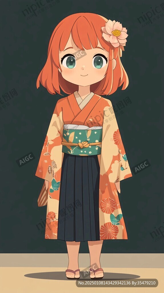卡通日本女孩